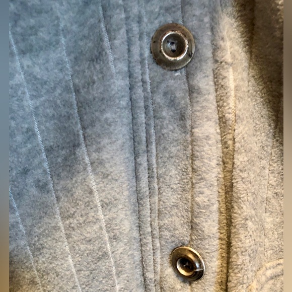 Gray Fleece Hooded Cardigan Cozy Sweater Jacket Coat Size 8 Medium - Picture 6 of 11